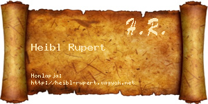 Heibl Rupert névjegykártya